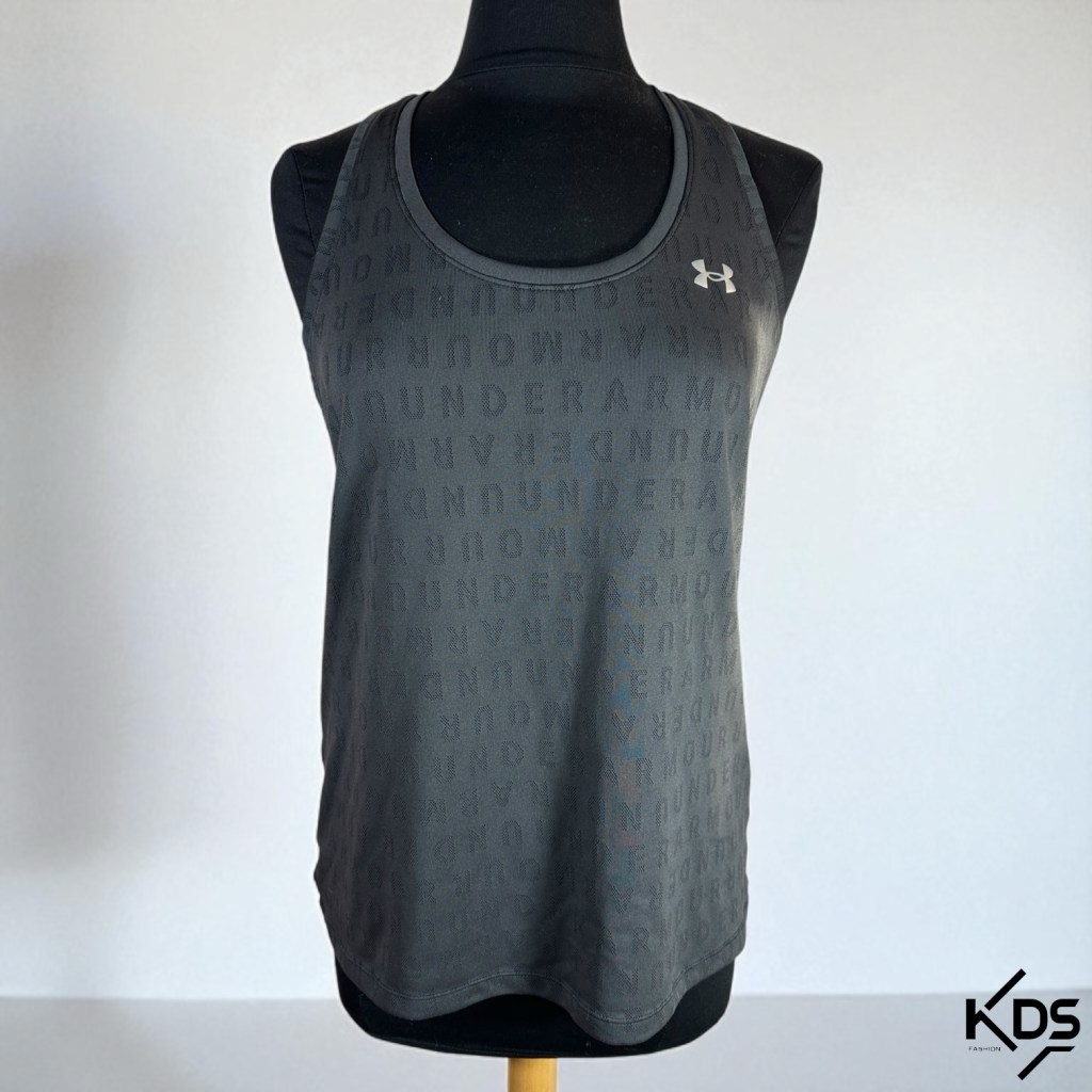 Under Armour Women's Gray Velocity Jacquard Tank Top LG