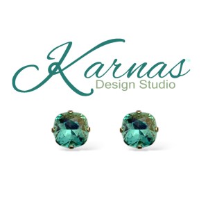 Aquamarine Vitrail Cushion Cut Earrings