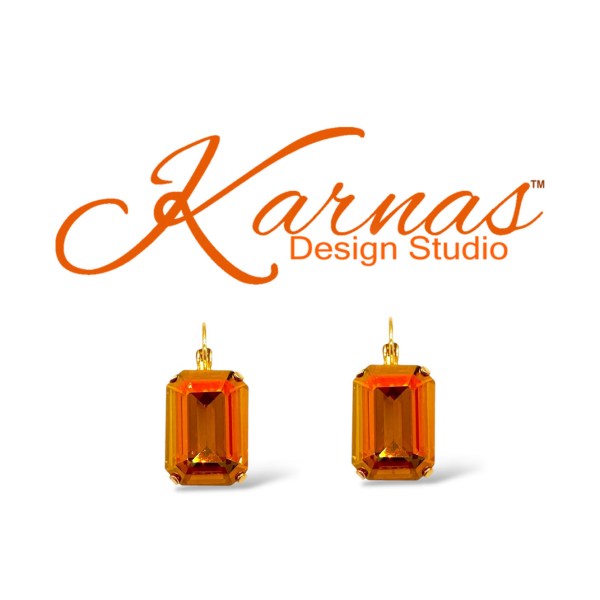 Astral Pink Emerald Cut Earrings