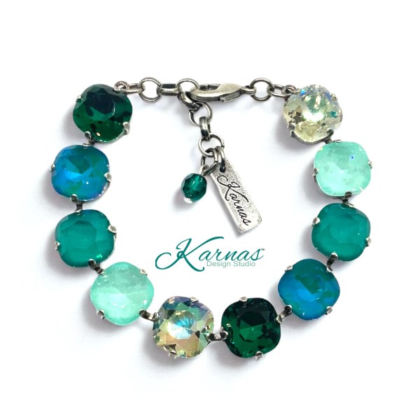 Mystic Pine Cushion Cut Bracelet