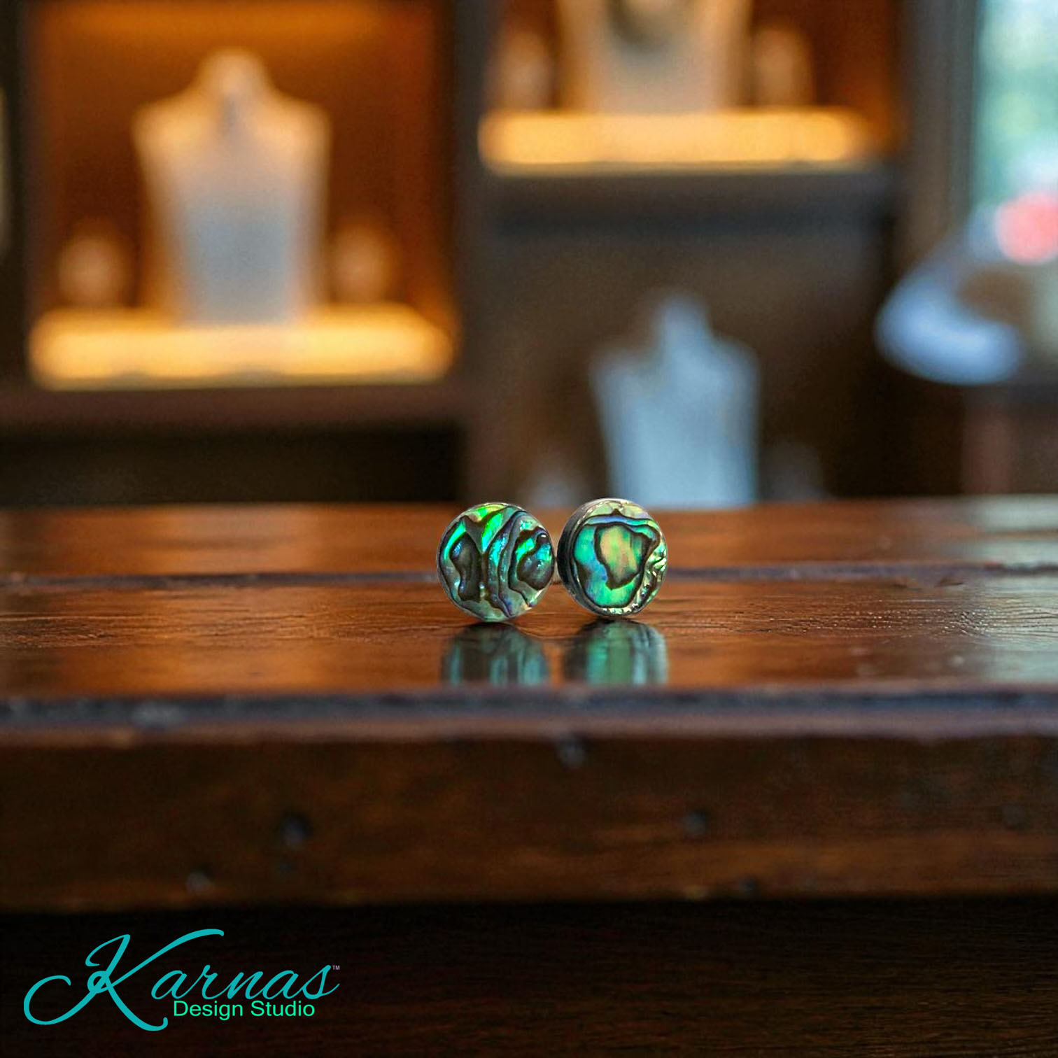 Abalone Elegance Earrings - Image 3