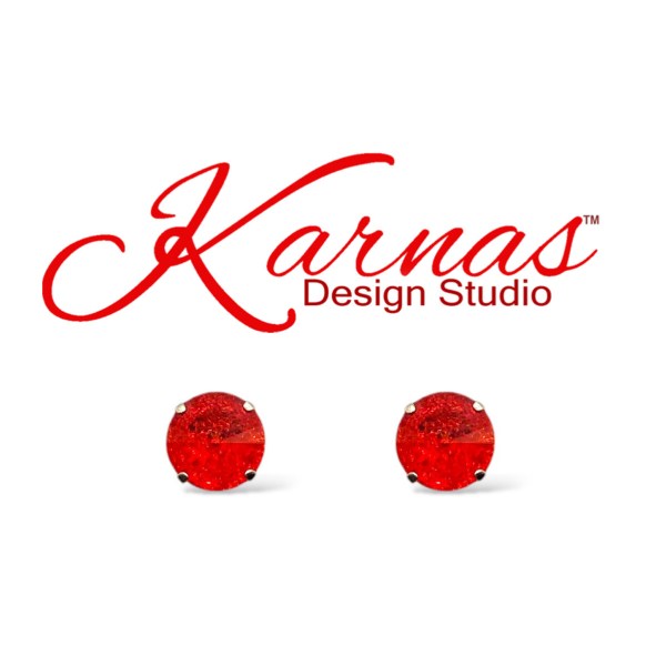 Crushed Cherry Crackle Earrings