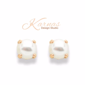 Crystal White Pearl Earrings