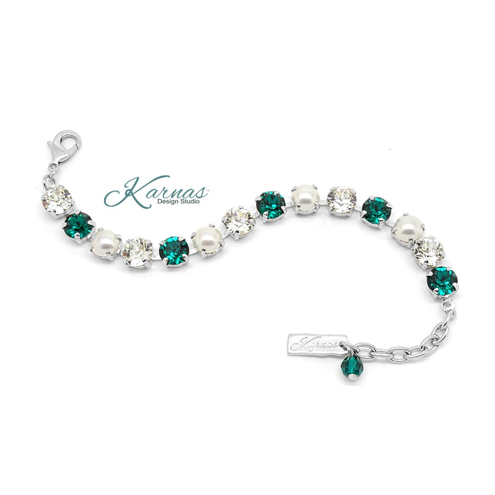 Emeralds & Pearls Bracelet - Image 2