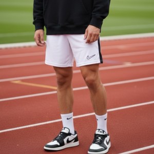 Nike Dri-FIT Academy Men’s Soccer Shorts – White/Black | Size XL