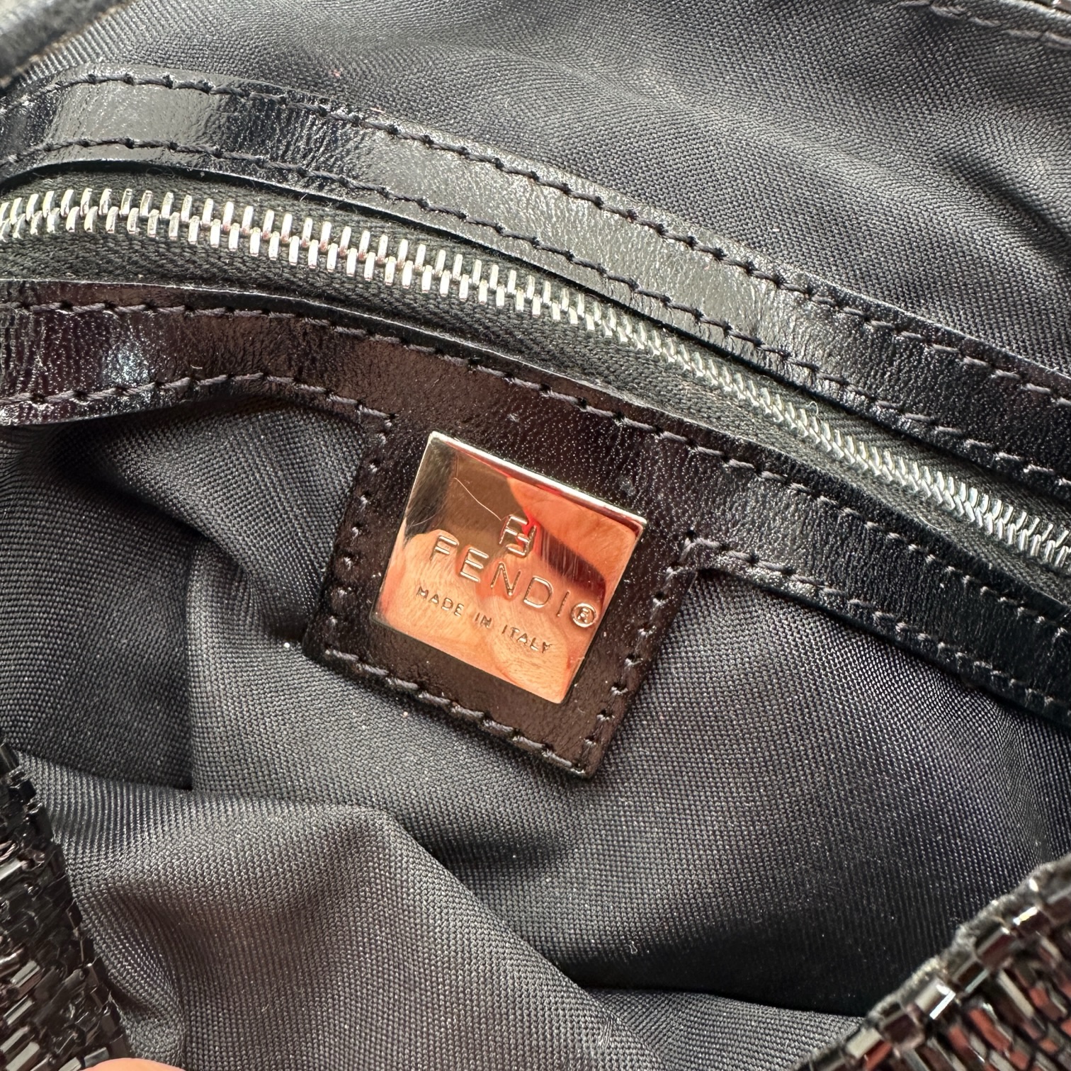 Fendi Fully Beaded Black Evening Shoulder Bag – Made in Italy - Image 13