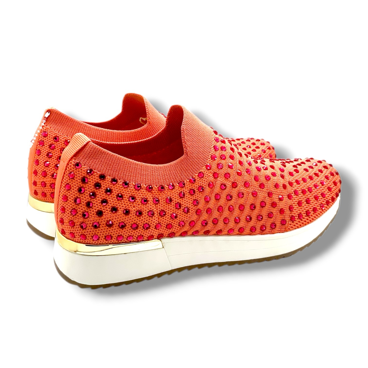 Kenneth Cole Rhinestone Slip-On Sneakers – Coral Pink (Size 7.5) - Image 3