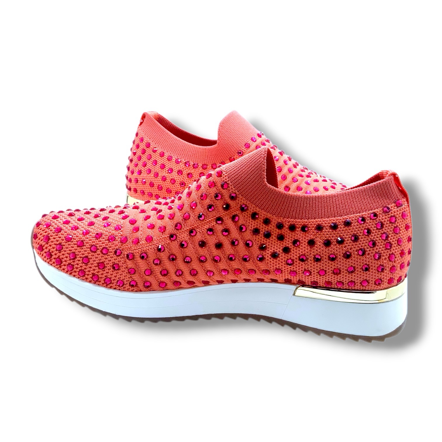 Kenneth Cole Rhinestone Slip-On Sneakers – Coral Pink (Size 7.5) - Image 8