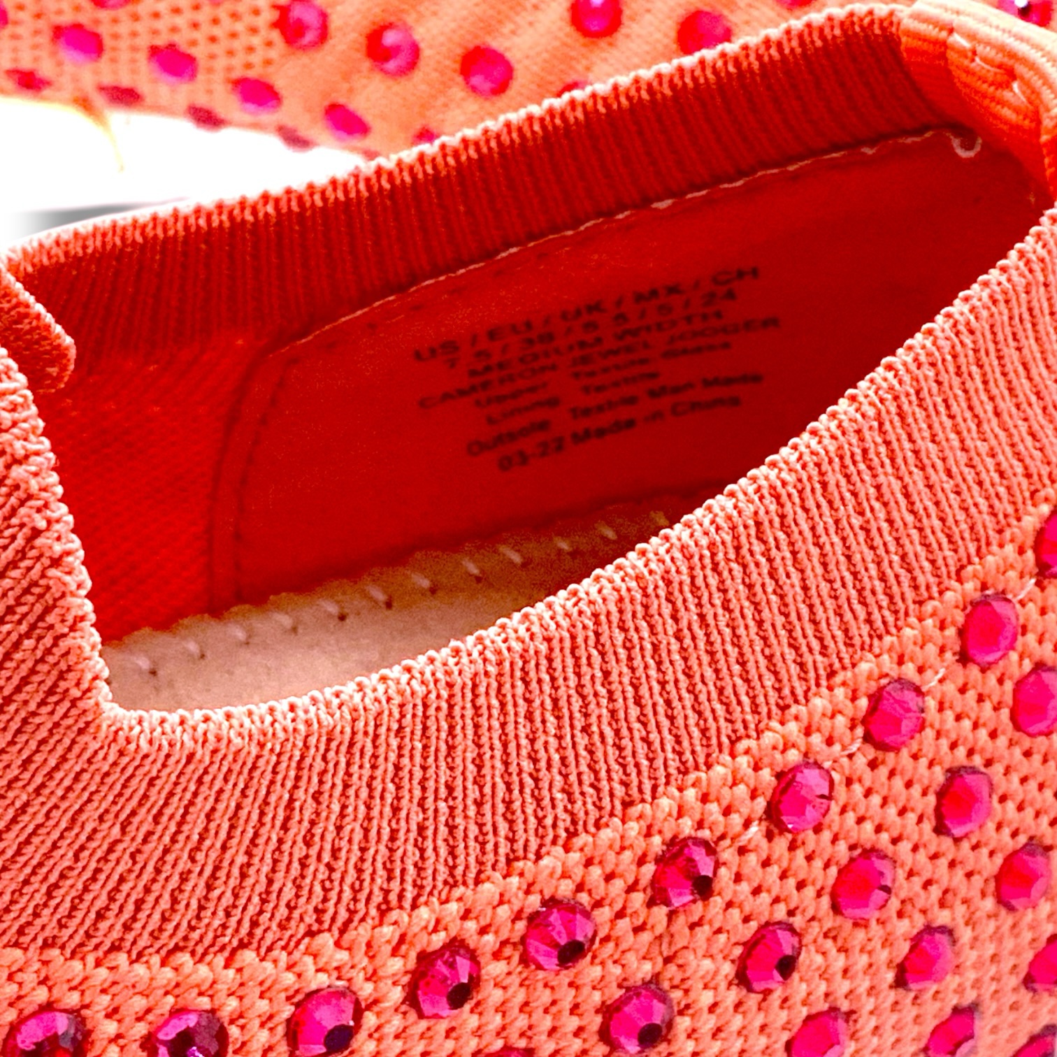 Kenneth Cole Rhinestone Slip-On Sneakers – Coral Pink (Size 7.5) - Image 9