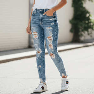 American Eagle Next Level Stretch Distressed Skinny Jeans – Size 10