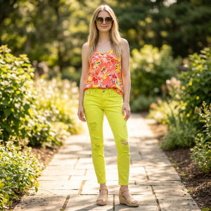 True Religion Canary Yellow Super Skinny Distressed Jeans – Size 26