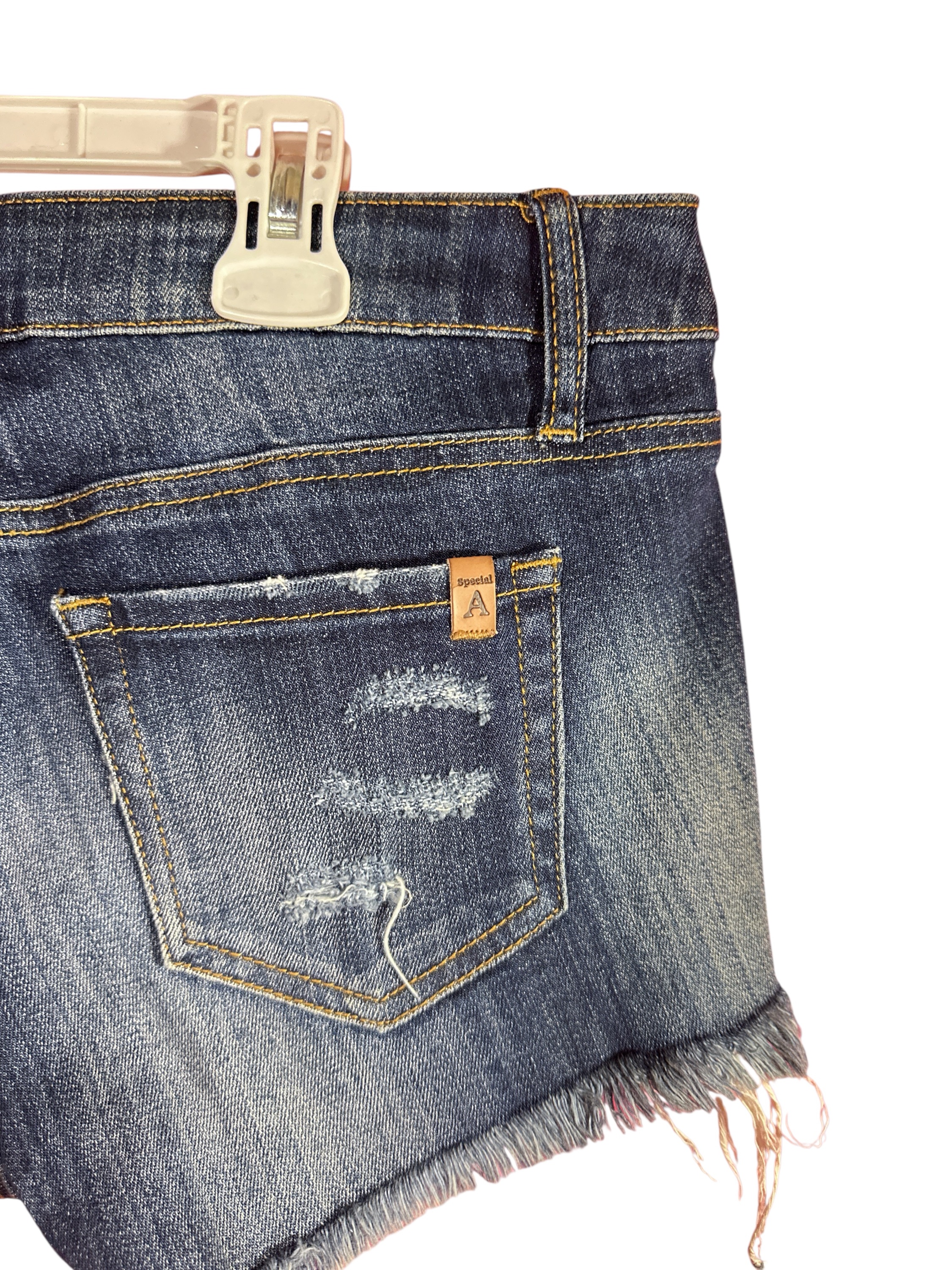 Special A Distressed Denim Cutoff Shorts Medium Stretch Frayed Hem - Image 4