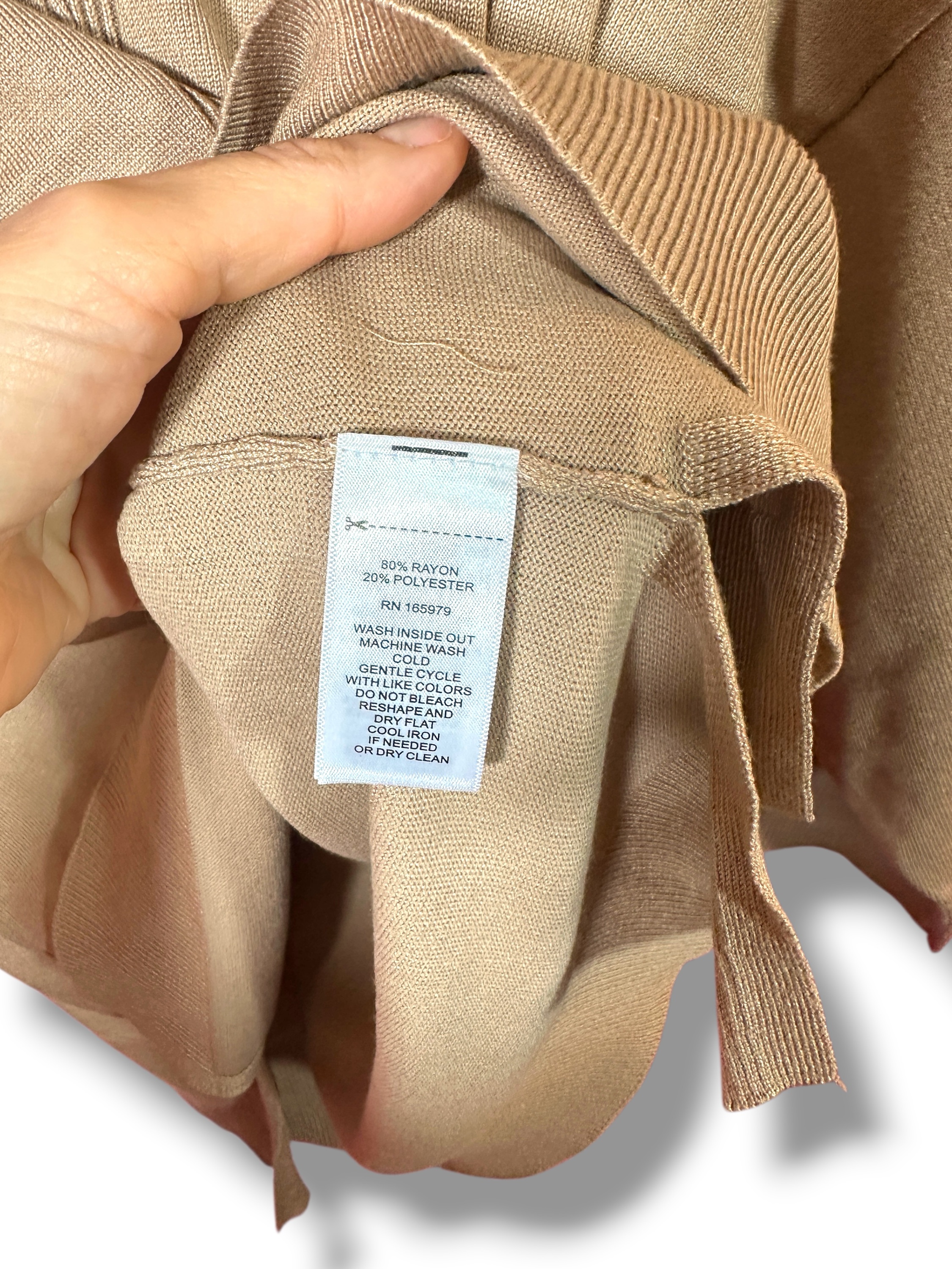 Melissa Paige 3X Camel Hair Tan Oversized Sweater Knit Tunic NWT - Image 7