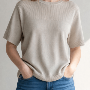 Melissa Paige Pumice Stone Ribbed Yoke Sweater Top XL NWT