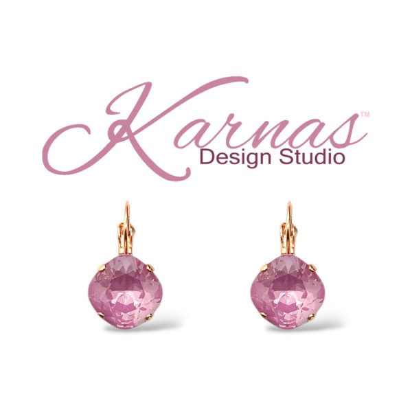 Paradise Purple Lux Cushion Cut Crystal Earrings