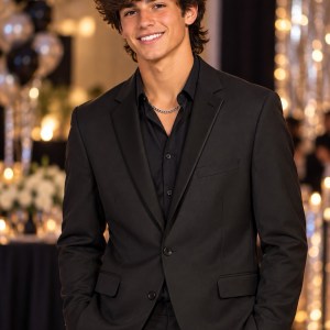 COOFANDY Men’s Black Suit Jacket Blazer Medium | Formal Wedding Prom Homecoming
